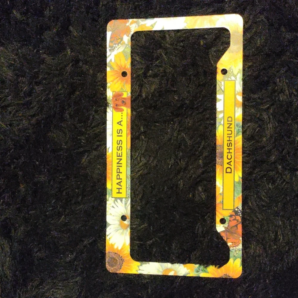 Dachshund license plate cover
